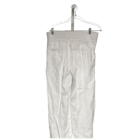Athleta White Linen Ankle Pants Size 6 - Picture 2 of 3